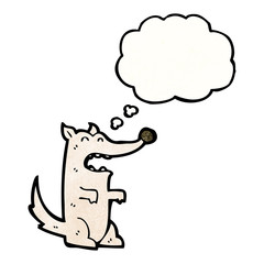 cartoon little wolf