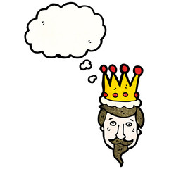 cartoon king's head