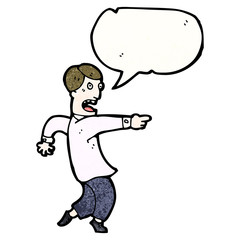 cartoon pointing man