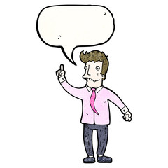 cartoon man explaining idea