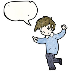 Retro cartoon with texture. Isolated on White.