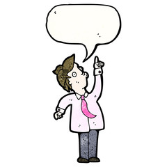 cartoon pointing man