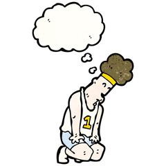 cartoon exhausted marathon runner
