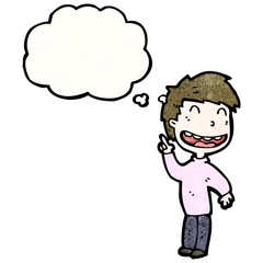 Obraz premium grinning boy cartoon