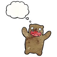 cartoon crazy teddy bear