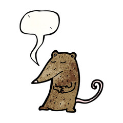 cartoon rat with speech bubble