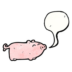 cartoon oinking pig