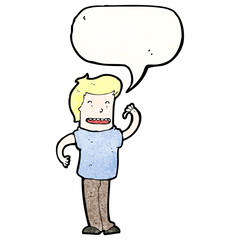 cartoon confident man