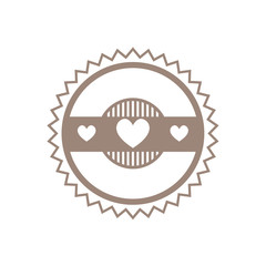 Logo design template  with hearts