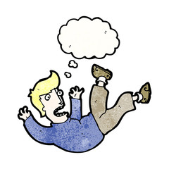 cartoon falling man