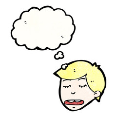 cartoon boy with thought bubble