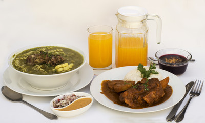 Peruvian lunch menu 