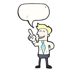 cartoon businessman with great idea