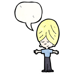 cartoon blond boy