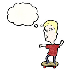 cartoon boy on skateboard