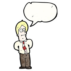 cartoon man with speech bubble