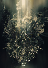 Fototapeta premium abstract science fiction concept background,digital painting