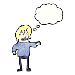 cartoon man with thought bubble