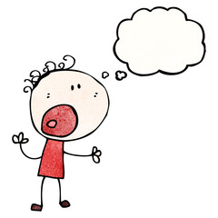 cartoon complaining doodle man