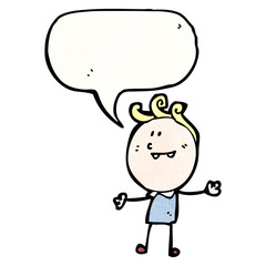 cartoon happy doodle man