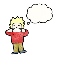 cartoon man pulling face