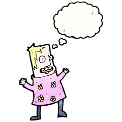 cartoon stressed woman