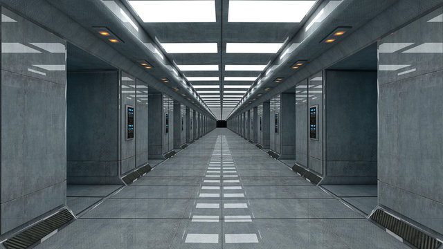Futuristic corridor architecture