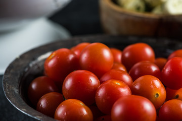 Fresh oragnic ripe cherry tomato