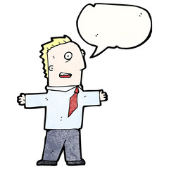 cartoon excited businessman
