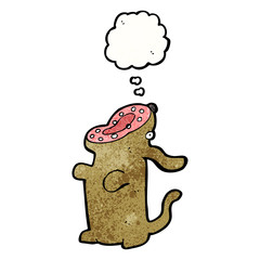 cartoon hungry dog