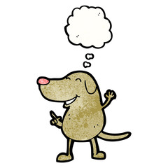 cartoon dog with idea