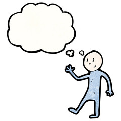 cartoon man with thought bubble