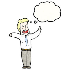 cartoon man with idea