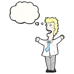 cartoon man with idea