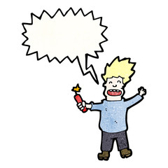cartoon man with stick of dynamite