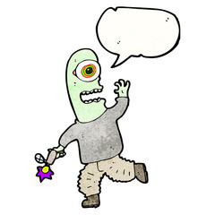cartoon alien invader