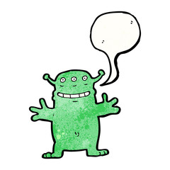 cartoon alien spaceman
