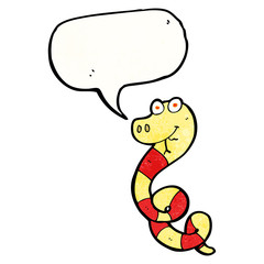 cartoon snake with speech bubble