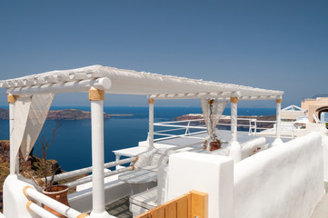 Fototapeta premium White Santorini Terraces