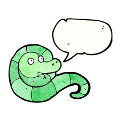 cartoon snake with speech bubble