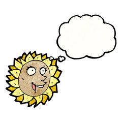 cartoon sunflower face