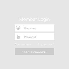 Fototapeta premium Abstract creative concept vector member login form interface