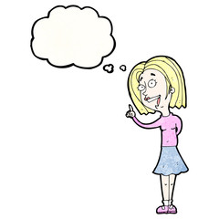 cartoon woman with great idea