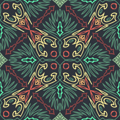 Seamless colorful background made of exotic pattern