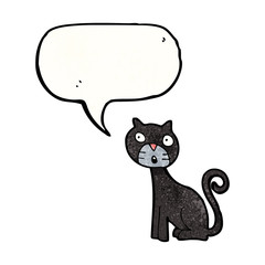 cartoon black cat