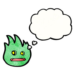 little flame monster cartoon