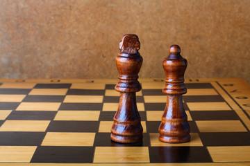 One chess king dominating another