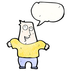 cartoon man with no worries