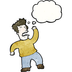 cartoon man with thought bubble