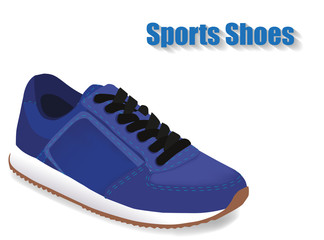 Sport shoes on white background
